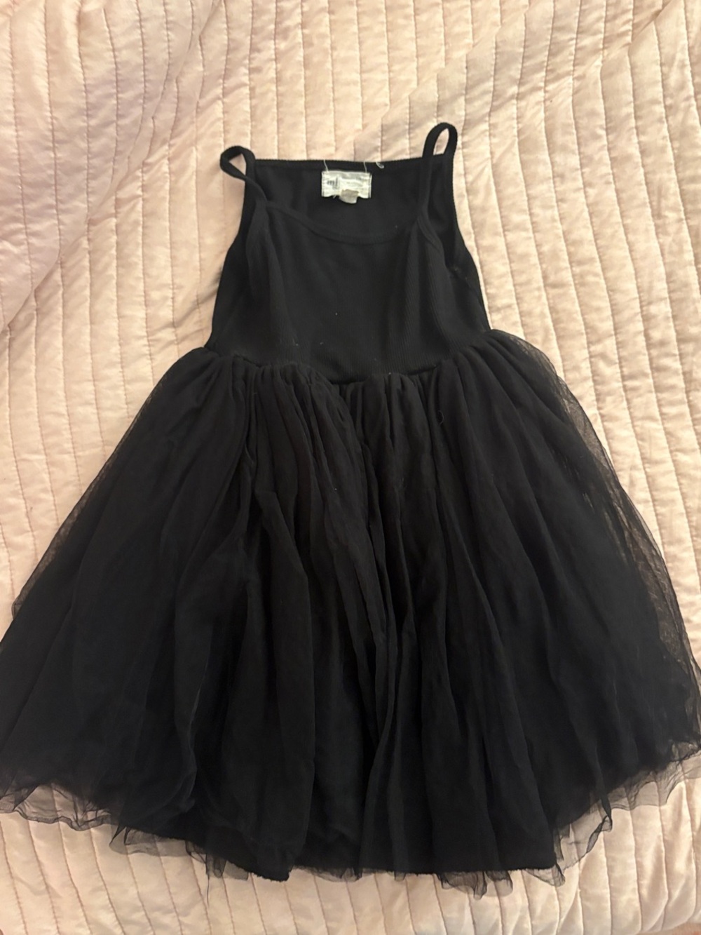 Girls Black Tulle Party Dress - Unbranded